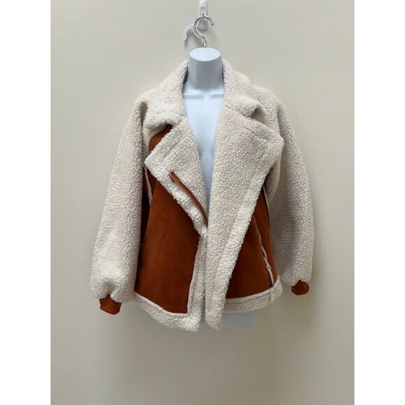 Faux Fur Sherpa Coat - Picture 1 of 7